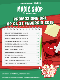 Volantino - Magic Shop supermercato Conversano