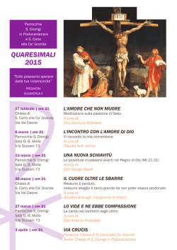 L`amore che non muore. Meditazioni sulla passione di Ges&ugrave;