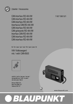 CAN-Interface RCI-4A-VW CAN-Interface RCI-4A-VW