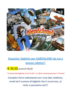 26,50 anzich&eacute; &euro; 36,50 - "Il Circolo" | Associazione tra Dipendenti del
