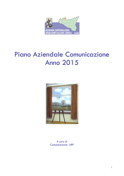 Piano Aziendale Comunicazione - Azienda Ospedaliera Ospedali