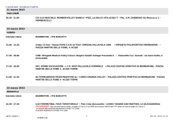 CALENDARIO GENERALE PARTITE (aggiornato il 4/03)