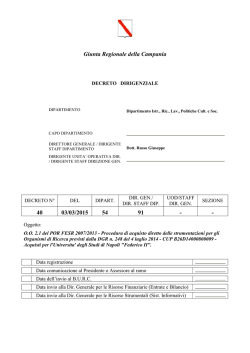 Decreto n. 40 del 03/03/2015 - Innovazione Tecnologica e Ricerca