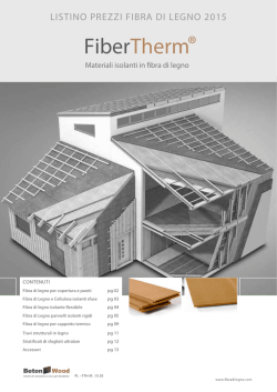 Listino prezzi Fibra di legno