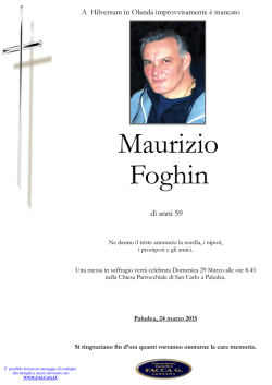 Foghin Maurizio - Onoranze funebri di Facca Giorgio
