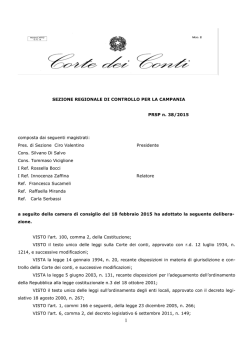 SEZIONE REGIONALE DI CONTROLLO PER LA