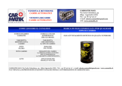 catalogo filtri olio