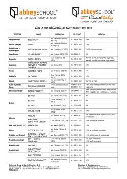 con la tua abcardclub tanti sconti per te