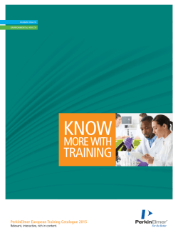 tRaiNiNg - PerkinElmer