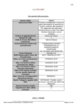 ELENCO FORNITORI INVITATI