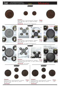 Monete - Alex Numismatica e Filatelia srl.
