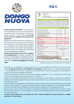 P.G.T. - Dongo Nuova 2014