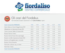 Gli orari del Fiordabus