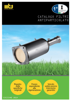 CATALOGO FILTRI ANTIPARTICOLATO