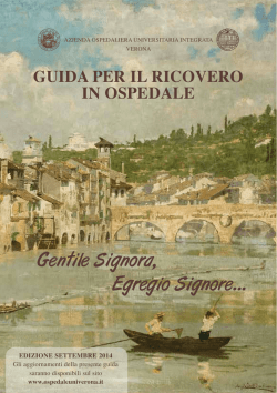 Libretto Guida al Ricovero - Azienda Ospedaliera Universitaria