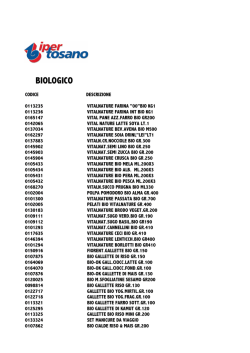 Consulta la lista dei prodotti biologici
