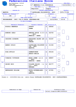 Sorteggio - Federazione Italiana Bocce