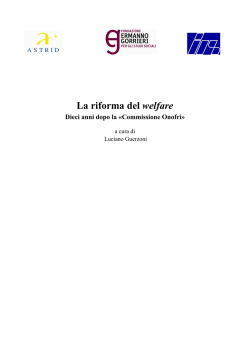 La riforma del welfare