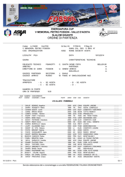 list - Memorial Pietro Fosson