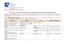 Elenco mostre in formato pdf - Direzione Generale per i Beni Librari