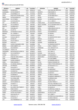 Indirizzi sedi provinciali CAF ACLI