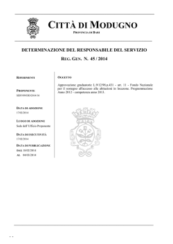 Legge 431/98 anno - Comune di Modugno