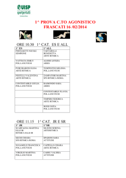 OdP Campionato agonistico