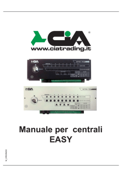 Manuale per centrali EASY