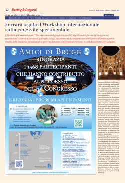 Ferrara ospita il Workshop internazionale sulla gengivite sperimentale
