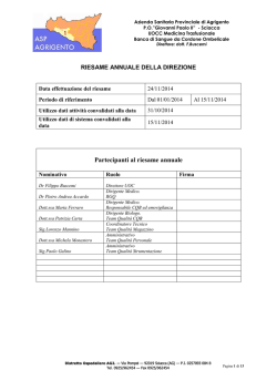 Riesame della direzione preliminare - Home