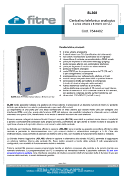 SL308 Centralino telefonico analogico Cod. 7544402