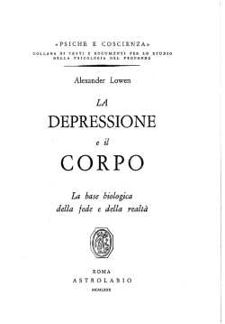La depressione e il corpo (Alexander Lowen) pdf