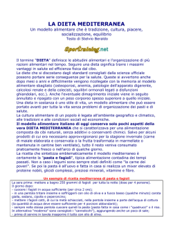 LA DIETA MEDITERRANEA - Liceo Statale Aprosio