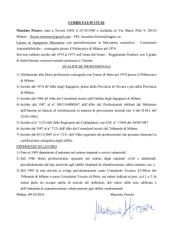 Fissore - Ordine degli Ingegneri della Provincia di Milano