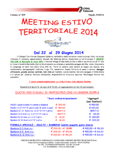 Cral Telecom: Meeting estivo territoriale 2014 "Serenè