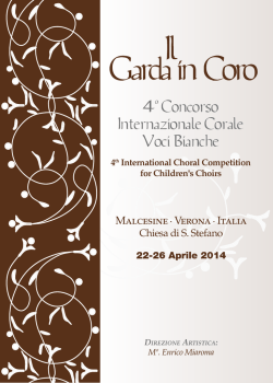 4o Concorso Internazionale Corale Voci Bianche