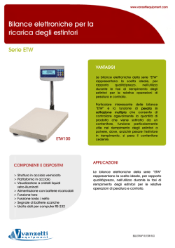 Bilance elettroniche per la ricarica degli estintori