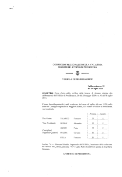 azienda ospedaliera di cosenza - Consiglio regionale della Calabria