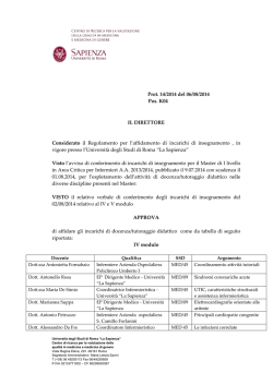 Approvazione atti