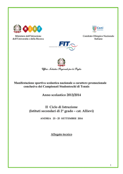 ALLEGATO TECNICO TENNIS 2014 fin. nazionali