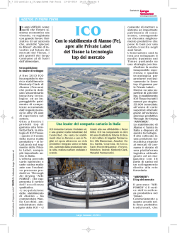 Mercato Italia Tissue: ICO Industria Cartone