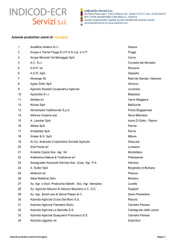Aziende produttive utenti di Immagino