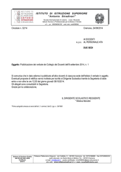 ISTITUTO DI ISTRUZIONE SUPERIORE &ldquo;Antonio Stradivari