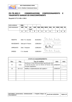 Rete Trasfusionale - Home - www.trasfusionalesciacca.info