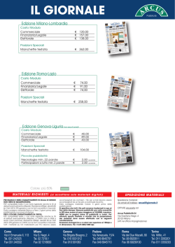 IL GIORNALE - Arcus Pubblicit&agrave;