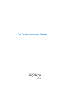 One Page Checkout / Alias Gateway