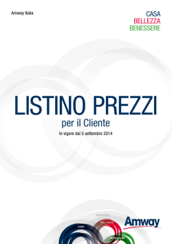 LISTINO PREZZI