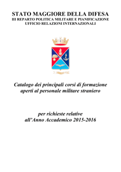 Copertina e Sommario - Ministero della Difesa