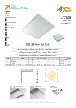 KUB LED Panel 230Vac KUB LED Panel Soft Dark