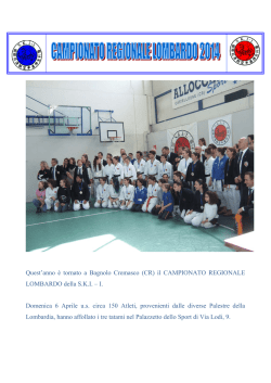 Campionato Regionale Lombardo 2014 - S.K.I.